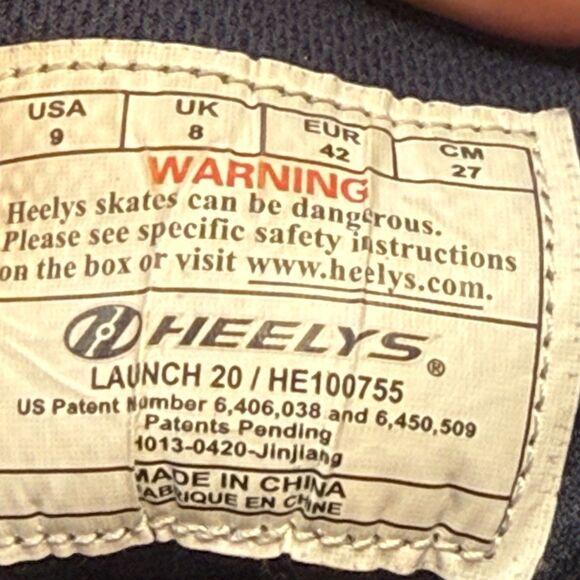 Heelys Skate Sneaker Mens Size 9 Dark Blue Low Top Skating Shoes HE100755 -EUC main image 3